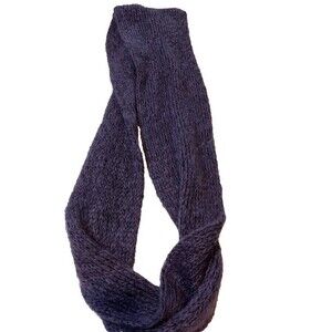 Made in Italy Purple Wool Blend Chunky Knit Infinity Scarf Cowl Cozycore Soft